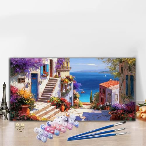 Malen Nach Zahlen Weihnachten, Malen Nach Zahlen Erwachsene Küsten Paint by Numbers Handgemalt Ölgemälde Kit für Anfänger mit Pinseln und Acrylfarben, Deko Wohnzimmer, Frauen Geschenke 30x60CM G8-867 Malen Nach Zahlen Weihnachten, Malen Nach Zahlen Erwachsene Küsten Paint by Numbers Handgemalt Ölgemälde Kit für Anfänger mit Pinseln und Acrylfarben, Deko Wohnzimmer, Frauen Geschenke 30x60CM G8-867 von Whoonng