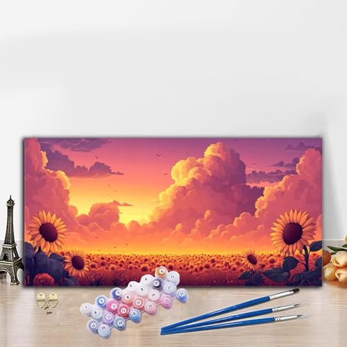 Malen Nach Zahlen Wolke, Malen Nach Zahlen Erwachsene Sonnenblume Paint by Numbers Handgemalt Ölgemälde Kit für Anfänger mit Pinseln und Acrylfarben, Deko Wohnzimmer, Frauen Geschenke 90x180CM G8-651 Malen Nach Zahlen Wolke, Malen Nach Zahlen Erwachsene Sonnenblume Paint by Numbers Handgemalt Ölgemälde Kit für Anfänger mit Pinseln und Acrylfarben, Deko Wohnzimmer, Frauen Geschenke 90x180CM G8-651 von Whoonng