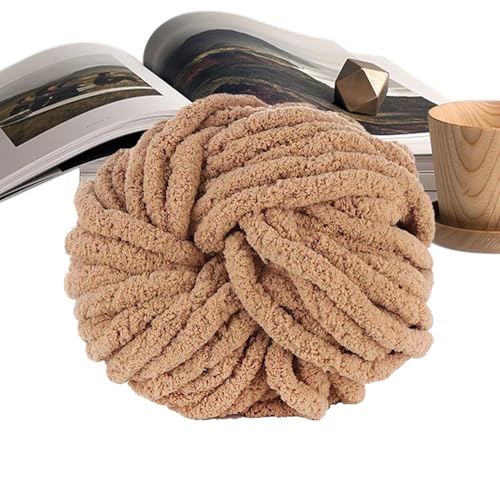 Chenille-Garn, 2,5 m, weiches Chenille-Garn, zum Weben, Basteln, Häkeln, Zubehör für Schals, Babykleidung, Wurfkissen, Korb, Haustierbett, Decke von Whrcy