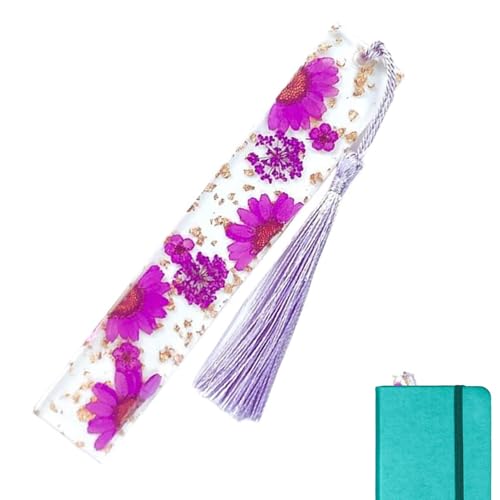 Getrocknete -Lesezeichen,Transparentes Gänseblümchen-Trocken-Epoxidharz-Lesezeichen - Floraler Seitenmarker für Buchliebhaber, Frauen, Männer, beste Freunde Getrocknete -Lesezeichen,Transparentes Gänseblümchen-Trocken-Epoxidharz-Lesezeichen - Floraler Seitenmarker für Buchliebhaber, Frauen, Männer, beste Freunde von Whrcy