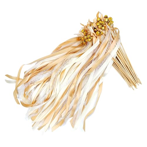 Hochzeit Zauberstäbe | 50 Stück Brautdusche Stäbe,Dekorationsstäbe Mit Glöckchen Für Hochzeitsausklang Feier Veranstaltung Geschenkartikel von Whrcy