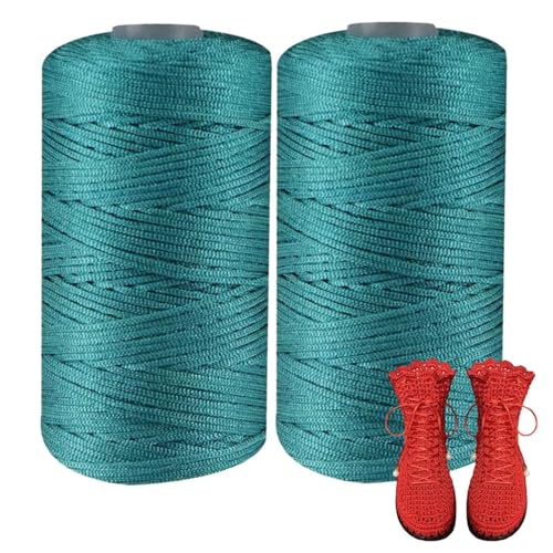 Makramee Garn,2 Stück Nylon-Häkelgarn,dünnes Eis-Baumwollgarn, Nylongarn Zum Häkeln Für Sommer-Cool-Hut, Schuhe, Taschen, Kissen, Handytaschen Und Autokissen Makramee Garn,2 Stück Nylon-Häkelgarn,dünnes Eis-Baumwollgarn, Nylongarn Zum Häkeln Für Sommer-Cool-Hut, Schuhe, Taschen, Kissen, Handytaschen Und Autokissen von Whrcy