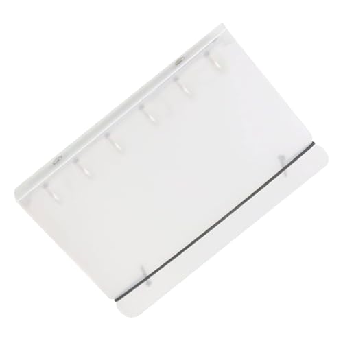 Transparente Ordner-Einband – Organizer mit 6 Ringbüchern mit Gummiband-Verschluss, Vergilbungsbeständigkeit, Bürobedarf für Notizen, Notizbuch, Tagebuch, Seiten, Aufkleber, Fotoalben von Whrcy
