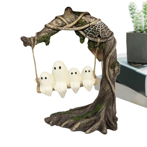 Whrcy Geist Auf Schaukel,Geist Dekoration - Resinfigur Niedlich & Gruselig Deko Zentrumstück Für Zuhause Party Kamin Tisch Terrasse Halloween Whrcy Geist Auf Schaukel,Geist Dekoration - Resinfigur Niedlich & Gruselig Deko Zentrumstück Für Zuhause Party Kamin Tisch Terrasse Halloween von Whrcy