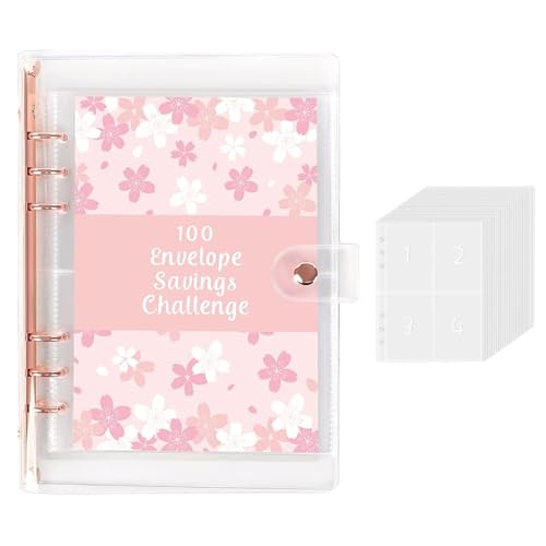 Whrcy Geldsparender Ordner, 100-Tage-Geld-Organizer, Spar-Challenge, Geldumschläge, Haushaltsbuch, Wiederverwendbarer Geldspar-Challenge-Buch-Budgetbinder-Buch-Organizer zum Geldsparen Whrcy Geldsparender Ordner, 100-Tage-Geld-Organizer, Spar-Challenge, Geldumschläge, Haushaltsbuch, Wiederverwendbarer Geldspar-Challenge-Buch-Budgetbinder-Buch-Organizer zum Geldsparen von Whrcy