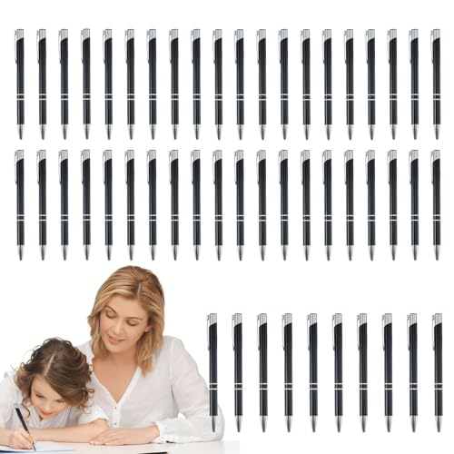 Whrcy Praktischer Stift,50x Metall Kugelschreiber Set - Multifunktionales stilvolles Schreibzubehör mit silberner Clip für Geschäftsleute, Studenten, Lehrer und Profis - für den täglichen Einsatz in Whrcy Praktischer Stift,50x Metall Kugelschreiber Set - Multifunktionales stilvolles Schreibzubehör mit silberner Clip für Geschäftsleute, Studenten, Lehrer und Profis - für den täglichen Einsatz in von Whrcy