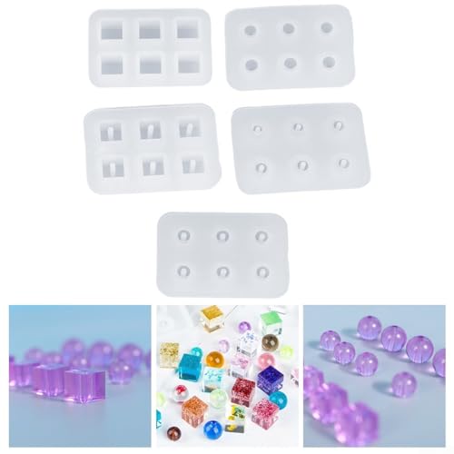 Crafters' Choice Epoxidharz für würfelförmige runde Perlen für handgefertigten Schmuck, einfach zu verwenden (10 mm Würfel (8 mm rund (ohne Löcher)) von Whychstore