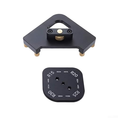 Eckradiusschablone mit eloxiertem Aluminium für Holzbearbeitungsprojekte, einschließlich R15, R20, R25, R30 und T15, T20, T25, T30 (R15-20-25-30) von Whychstore