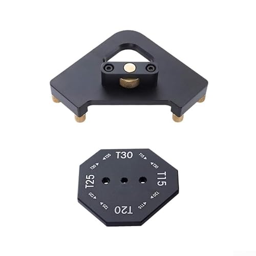 Eckradiusschablone mit eloxiertem Aluminium für Holzbearbeitungsprojekte, einschließlich R15, R20, R25, R30 und T15, T20, T25, T30 (T15-20-25-30) von Whychstore