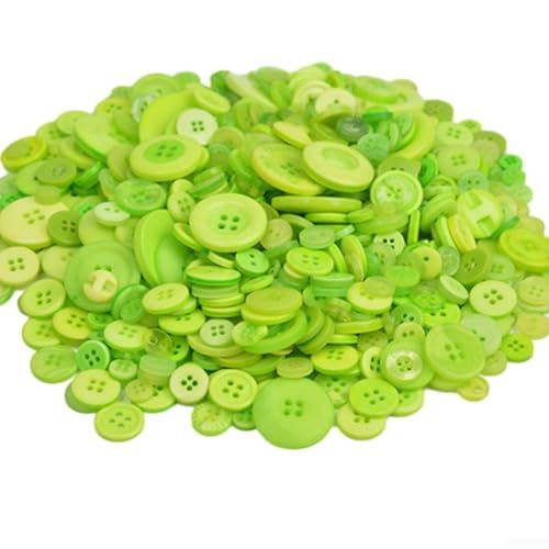 Harzknopf-Kollektion für Kinder, handgefertigtes Zubehör zum Nähen und Basteln, verschiedene Farben (Hellgrün) von Whychstore