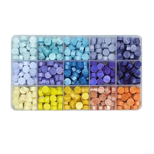 Komplettes Wachssiegel-Set, 387-teilig, mit Siegelwachsperlen, Wärmer, Löffel und Kerze für einzigartige Bastelarbeiten (D) von Whychstore
