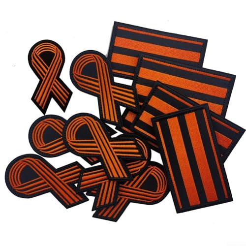 St George Ribbon Patch für Jacken und Kleidung einfach zum Aufbügeln (B) von Whychstore