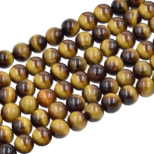 Cat Eye Perlen, Tiger -Augenperlen natürlicher Edelstein losen 4 mm glattes Kristallenergie -Steinheilung für Schmuckherstellung, ca. 90pcs von Whyzsjnclg