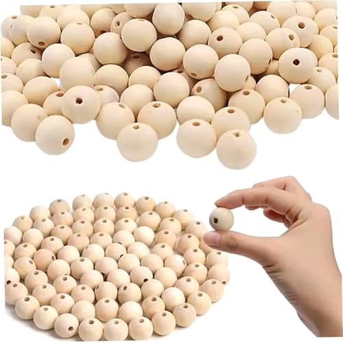 Holzperlen, 100pcs Holzperlen, 20 mm runde natürliche unvollendete lose DIY -Makrame für Handwerksschmuck Armband Hausdekorationen Holzperlen, 100pcs Holzperlen, 20 mm runde natürliche unvollendete lose DIY -Makrame für Handwerksschmuck Armband Hausdekorationen von Whyzsjnclg