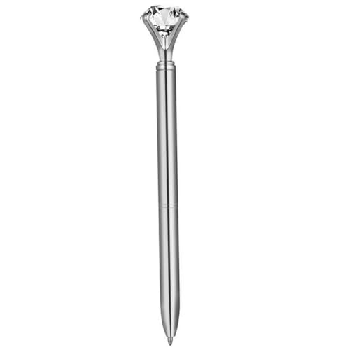 Whyzsjnclg Kugelschreiber, Crystal Top Stifte Metall -Kugelstifte Schreiben von Rollenball Silber für die Heimküche Whyzsjnclg Kugelschreiber, Crystal Top Stifte Metall -Kugelstifte Schreiben von Rollenball Silber für die Heimküche von Whyzsjnclg