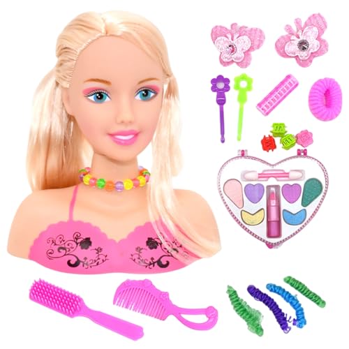 Whyzsjnclg Puppenkopf für Haarstyling -Kinder, 1 Set Doll Head für Haarstyling Kinder mit Accessoires sicher süß realistisch für Geschenk Whyzsjnclg Puppenkopf für Haarstyling -Kinder, 1 Set Doll Head für Haarstyling Kinder mit Accessoires sicher süß realistisch für Geschenk von Whyzsjnclg