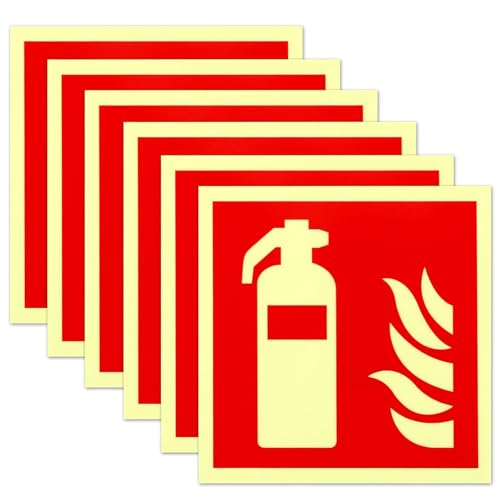 6 Stück Schild Feuerlöscher 15 x 15 cm PVC Nachleuchtend Selbstklebende Brandschutzschild Feuerlöscher Aufkleber Sicherheitsmarkierung Brandschutzzeichen Nach ISO für Haus Büro Baustelle und Auto 6 Stück Schild Feuerlöscher 15 x 15 cm PVC Nachleuchtend Selbstklebende Brandschutzschild Feuerlöscher Aufkleber Sicherheitsmarkierung Brandschutzzeichen Nach ISO für Haus Büro Baustelle und Auto von WiDream
