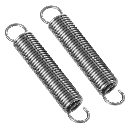 WiMas Druckfeder Zugfedern Kleine Doppelhaken Zugfeder DIY Zug- und Druckfedern Ersatz Komprimierter Federdraht für Möbelpflege Mechanische Wartung Produktion Montage (2PCS, 2.5*20*120mm) von WiMas