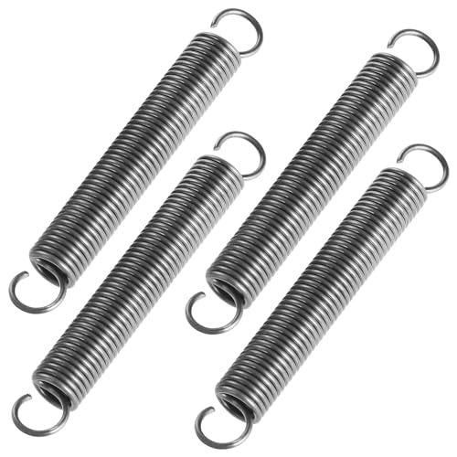 WiMas Druckfeder Zugfedern Kleine Doppelhaken Zugfeder DIY Zug- und Druckfedern Ersatz Komprimierter Federdraht für Möbelpflege Mechanische Wartung Produktion Montage (4PCS, 2.5*20*150mm) von WiMas