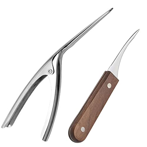 2 Stück Garnelenreiniger und Deveiner Edelstahl Garnelenschäler Deveiner Garnelenschalenmesser mit Holzgriff für Langusten Hummer Garnelenschäler Garnelen 2 Stück Garnelenreiniger und Deveiner Edelstahl Garnelenschäler Deveiner Garnelenschalenmesser mit Holzgriff für Langusten Hummer Garnelenschäler Garnelen von WiYould
