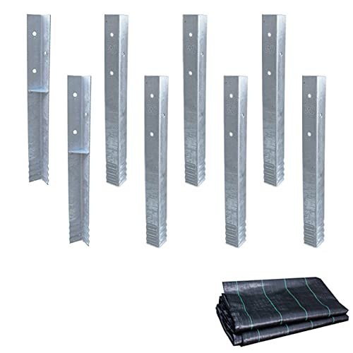 Wickey SolidLock Winkelanker aus feuerverzinktem Stahl für Spieltürme, Schaukeln, Stelzenhäuser - 8er-Set Anker inklusive Schrauben & Unkrautvlies - Bodenanker, Erdanker 500x45x45 mm Wickey SolidLock Winkelanker aus feuerverzinktem Stahl für Spieltürme, Schaukeln, Stelzenhäuser - 8er-Set Anker inklusive Schrauben & Unkrautvlies - Bodenanker, Erdanker 500x45x45 mm von Wickey