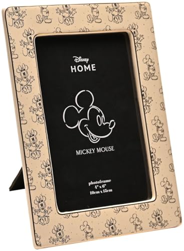 Widdop and Co Disney Mickey & Minnie Bilderrahmen aus Keramik, 4 x 6 Zoll, 10 x 15 cm – Gedruckte Bilder von Mickey & Minnie Mouse von Widdop and Co
