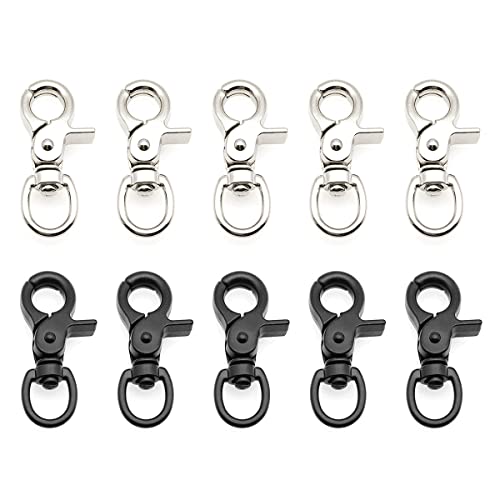WideSmart 10 Pcs Schnapphaken mit Drehgelenk, Karabiner Schlüsselanhänger Wirbel Schnappkarabiner Karabiner Haken mit Dreh Gelenk Karabiner mit Drehkopf Haken mit Drehgelenk für Hundehalsband WideSmart 10 Pcs Schnapphaken mit Drehgelenk, Karabiner Schlüsselanhänger Wirbel Schnappkarabiner Karabiner Haken mit Dreh Gelenk Karabiner mit Drehkopf Haken mit Drehgelenk für Hundehalsband von WideSmart