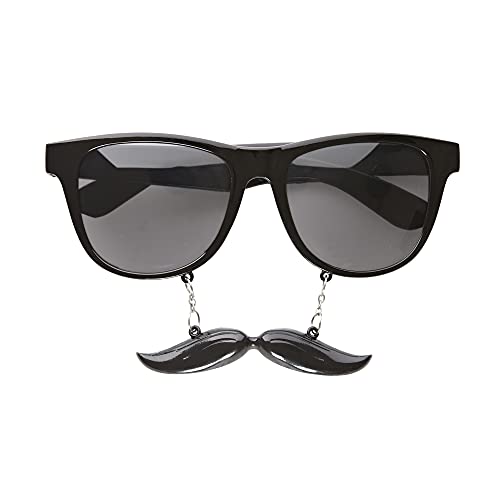 Widmann 0342J - Brille Gentleman mit Schnurrbart, Partybrille, Spaßbrille, Mottoparty, Karneval von WIDMANN