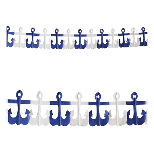 W WIDMANN MILANO Party Fashion 2170A - Girlande, Anker, 3m, Dekoration, Blau, Weiß, Mottoparty, Karneval, Sommerfest W WIDMANN MILANO Party Fashion 2170A - Girlande, Anker, 3m, Dekoration, Blau, Weiß, Mottoparty, Karneval, Sommerfest von W WIDMANN MILANO Party Fashion