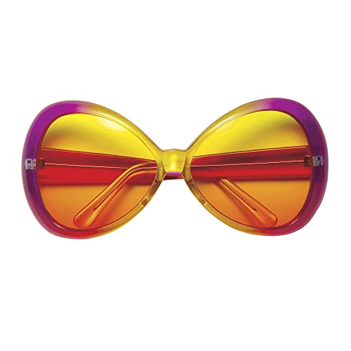 W WIDMANN MILANO Party Fashion 67142 - Sugar Babe Sonnenbrille, pink-gelber Rahmen, Hippie, Reggae, Karneval, Mottoparty von W WIDMANN MILANO Party Fashion