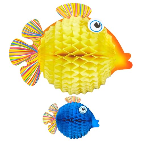Widmann 95766 - Wabenball Kugelfisch, 2er Set, Ø 33 cm, Dekoration, Mottoparty, Kinderfest, Karneval Widmann 95766 - Wabenball Kugelfisch, 2er Set, Ø 33 cm, Dekoration, Mottoparty, Kinderfest, Karneval von WIDMANN