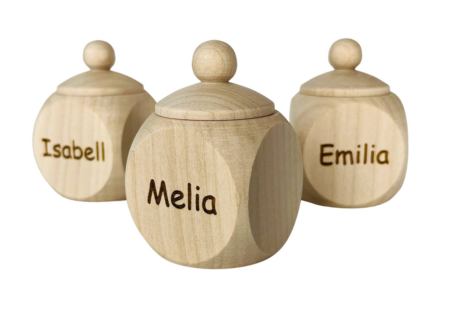 Milchzahndose Mit Name Personalisiert Gravur | Zahndose Aus Holz 4 X 6 cm Schraubverschluss Im Deckel Für Die Zähne Ihrer Kinder von Wiens3D