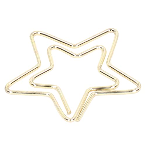 100 Stück Niedliche Büroklammern, Metall, Kleine Goldene Mini-Büroklammern, Lesezeichenklammern, Papierklammern für Büro, Schule, Zuhause, Schreibtisch-Organizer von Wifehelper