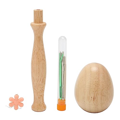 Stopfpilz-Set, Stopf-Ei, Stopf-Ei für Socken, Stopf-Ei aus Holz, Stopf-Zubehör-Set aus Holz, Glättungsholz, Gebogener Griff, Abnehmbares Stopf-Zubehör-Set Stopfpilz-Set, Stopf-Ei, Stopf-Ei für Socken, Stopf-Ei aus Holz, Stopf-Zubehör-Set aus Holz, Glättungsholz, Gebogener Griff, Abnehmbares Stopf-Zubehör-Set von Wifehelper