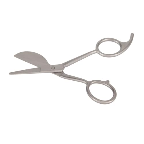 Wifehelper Applikationsschere aus Edelstahl, Entenschnabelklinge, Komfortable Ergonomische Hand mit Gebogenem Griff, Ideal für Applikationsarbeiten, Sandstrahlen, für die Teppichherstellung von Wifehelper