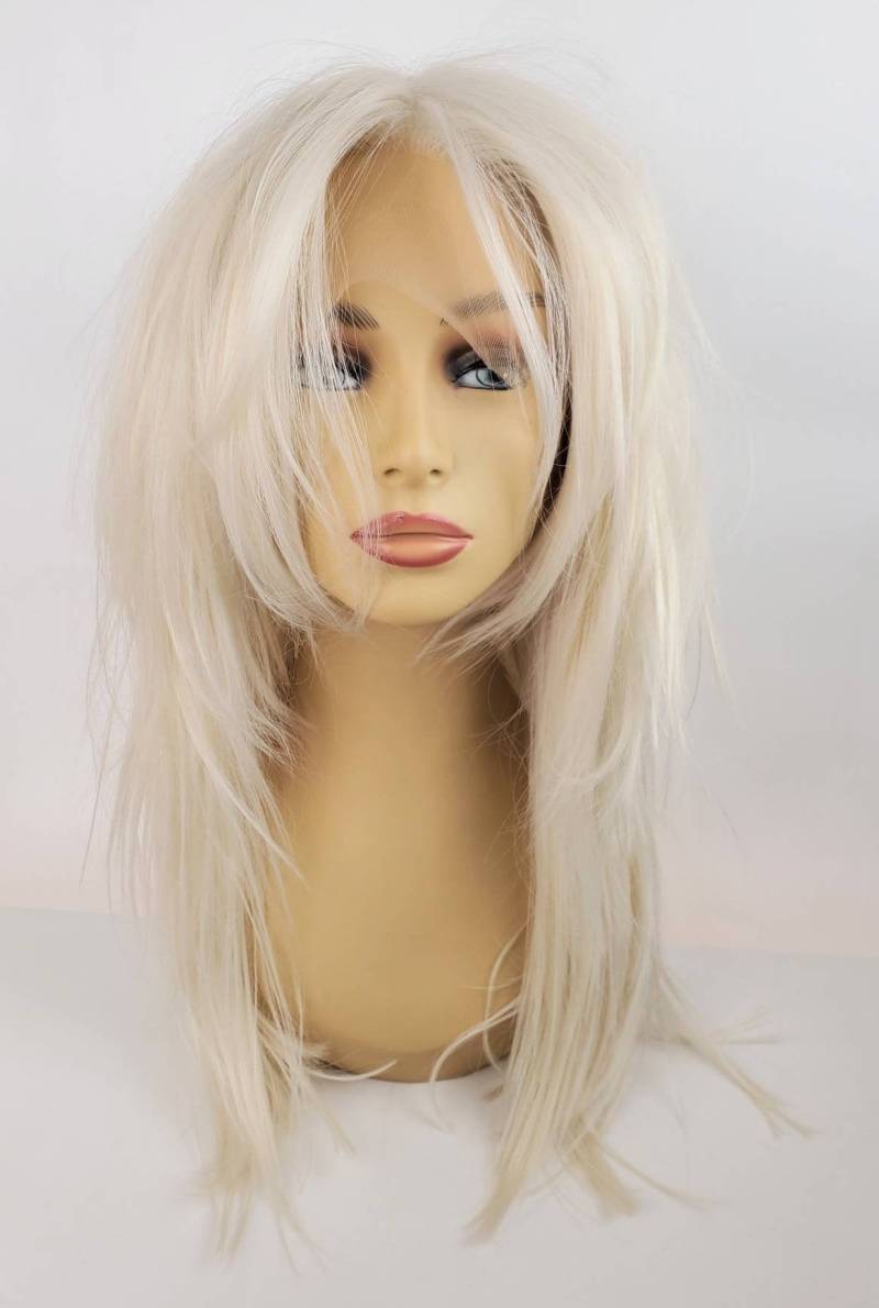 Pale Coole Blonde Lace Front Perücke, Lange Schichtige Helle Spitze Perücken von WigCraving