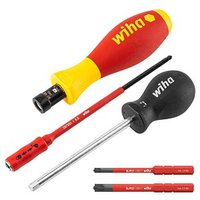wiha Drehmoment-Schraubendreher TorqueVario®-S electric PlusMinus/PZ 38074 5-tlg. von Wiha