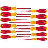 wiha Schraubendreher-Set SoftFinish® electric slimFix gemischt 41003 12-teilig von Wiha