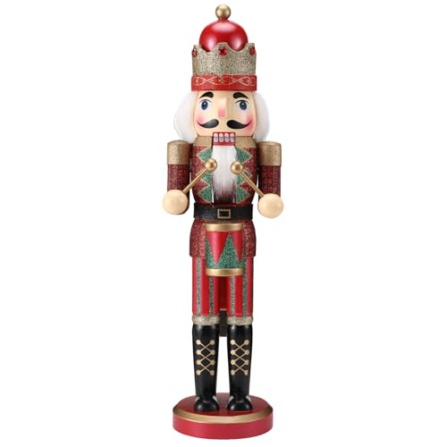 Wikay Nussknacker Soldat 38 cm Nussknacker Figur in Holz Traditionelle Weihnachtsnussknacker Figuren Klassisch Nussknacker Holzfigur Soldat Tischschmuck für Weihnachtsfest Heimdekoratio (Burgunderrot) Wikay Nussknacker Soldat 38 cm Nussknacker Figur in Holz Traditionelle Weihnachtsnussknacker Figuren Klassisch Nussknacker Holzfigur Soldat Tischschmuck für Weihnachtsfest Heimdekoratio (Burgunderrot) von Wikay