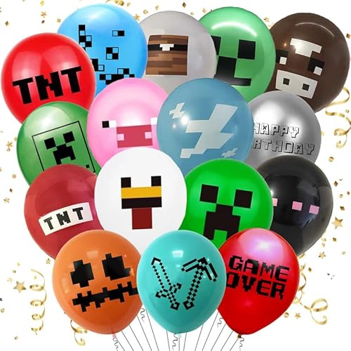 32 Stück Pixel Luftballons, Spielwelt Deko für Geburtstag,Gaming-Thema Party Supplies Pixel Geburtstag Dekorationen für Jungen Mädchen Erwachsene Pixel Party Tasche Füller Raum Deko 32 Stück Pixel Luftballons, Spielwelt Deko für Geburtstag,Gaming-Thema Party Supplies Pixel Geburtstag Dekorationen für Jungen Mädchen Erwachsene Pixel Party Tasche Füller Raum Deko von Wikrzeer