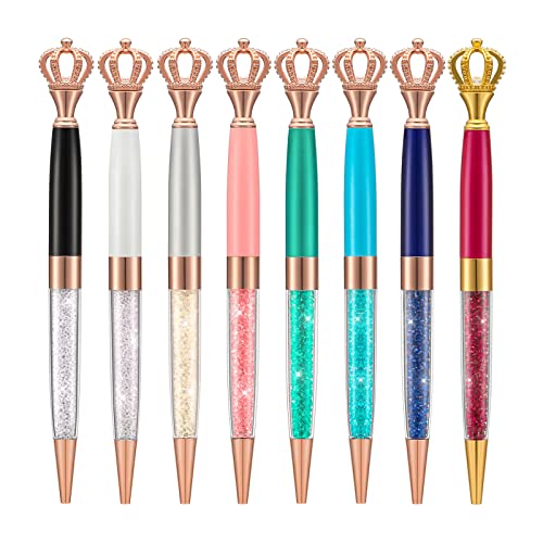 8 Farben Kristallkronen-Kugelschreiber-Set, personalisierter ausgefallener Schmuckstift als Geschenk, graviert mit Ihrem Namen 8 Farben Kristallkronen-Kugelschreiber-Set, personalisierter ausgefallener Schmuckstift als Geschenk, graviert mit Ihrem Namen von Wikult