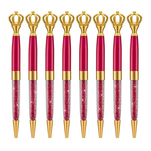 8-teiliges Kugelschreiber-Set, rote Kristallkrone, personalisierter schicker Schmuckstift für Frauen, Kinder, Mädchen, Kind, Bürobedarf, graviert mit Ihrem Namen 8-teiliges Kugelschreiber-Set, rote Kristallkrone, personalisierter schicker Schmuckstift für Frauen, Kinder, Mädchen, Kind, Bürobedarf, graviert mit Ihrem Namen von Wikult
