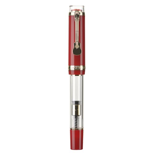 Jinhao 1935 Tiandao Serie Füllfederhalter, Größe 8, feine Feder, Palace-Rot & transparentes Acryl, mit Gitarrenclip und Konverter mit großem Fassungsvermögen Jinhao 1935 Tiandao Serie Füllfederhalter, Größe 8, feine Feder, Palace-Rot & transparentes Acryl, mit Gitarrenclip und Konverter mit großem Fassungsvermögen von Wikult