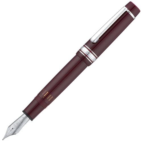 Yongsheng Junlai 930 Acryl-Füllfederhalter, Größe 9, mittlere Feder mit Kolbenfüllsystem, Weinroter Zaun-Tintenbehälter mit flachem Oberteil, glattes Schreiben, silberfarbener Rand Yongsheng Junlai 930 Acryl-Füllfederhalter, Größe 9, mittlere Feder mit Kolbenfüllsystem, Weinroter Zaun-Tintenbehälter mit flachem Oberteil, glattes Schreiben, silberfarbener Rand von Wikult
