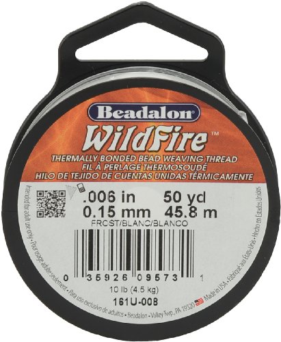Frost Wildfire Stringing Thread .006" (.15mm) Diameter 50 Yds/Pkg 161-U008 von Beadalon