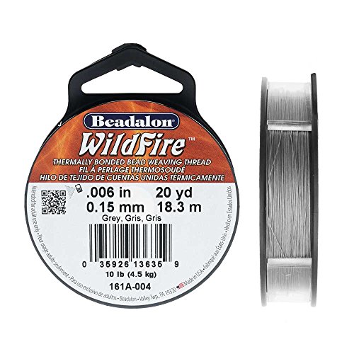 Wildfire Thermisch gebundenes Perlengarn, 0,006 cm dick, 20 m Spule, Grau Wildfire Thermisch gebundenes Perlengarn, 0,006 cm dick, 20 m Spule, Grau von Wildfire
