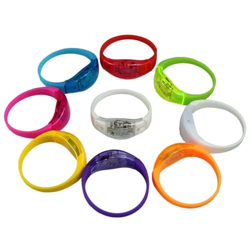 9PCS LED Beleuchtete Armbänder Für Nachtlaufkonzerte Verstellbare Blitzmodi Sichere Silikon Party Mit Mehreren Beleuchtungseffekten 9PCS LED Beleuchtete Armbänder Für Nachtlaufkonzerte Verstellbare Blitzmodi Sichere Silikon Party Mit Mehreren Beleuchtungseffekten von Wilgure