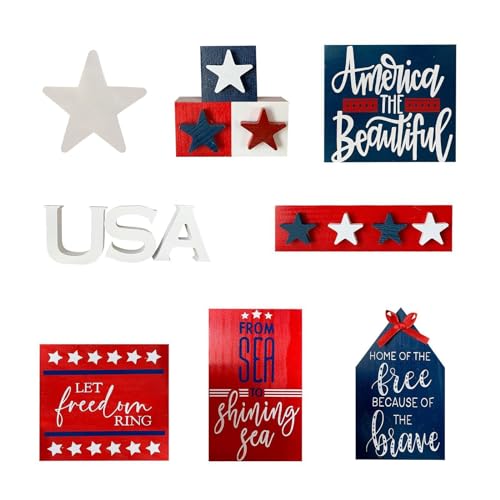 Patriotisches Partydekorationsset für den US-Unabhängigkeitstag Feiern Displays Ornamente 1 Set Partyzubehör von Wilgure