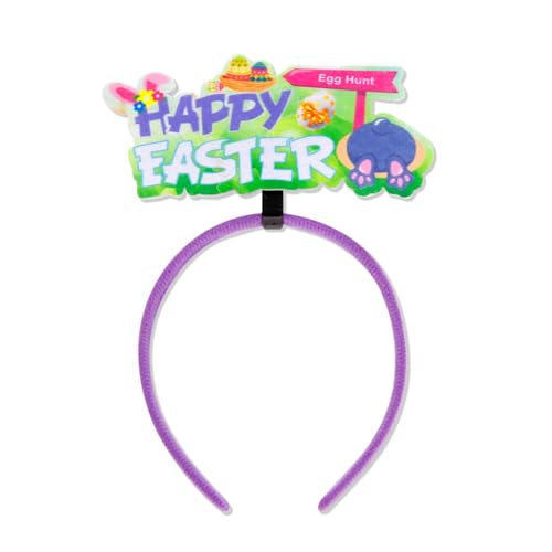 Wilgure Huhn Stirnband Ostern Stirnband Kaninchen Ohren Haarbänder Ostern Tag Stirnband Haarschmuck Teil Dekorationen Osterhasen Ohren Stirnband von Wilgure