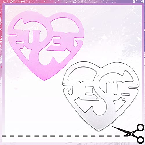 Stanzformen für Kartenherstellung, Scrapbooking, hohle Herz-Stanzformen, Prägeschablone, Bastelzubehör, Silber Stanzformen für Kartenherstellung, Scrapbooking, hohle Herz-Stanzformen, Prägeschablone, Bastelzubehör, Silber von Wilitto